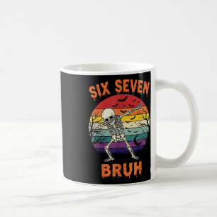 67 Halloween Meme Sechs Sieben Skelett Zahlen Lust Kaffeetasse