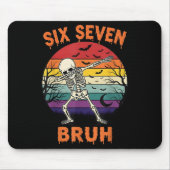 67 Halloween Meme Six Seve Skeleton Zahlen Funny Mousepad (Vorne)