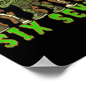 67 Halloween Meme Six Seven Dabbing Skeleton Zombi Poster (Ecke)