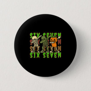 67 Halloween Meme Six Seven Dabbing Skelett Zombie Button