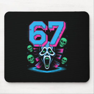 67 Halloween Scp Horror Gesicht Gruseliges Kostüm- Mousepad
