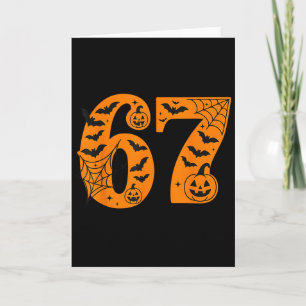 67 Halloween Sechs Sieben Brainrot Meme Jungen Kin Karte