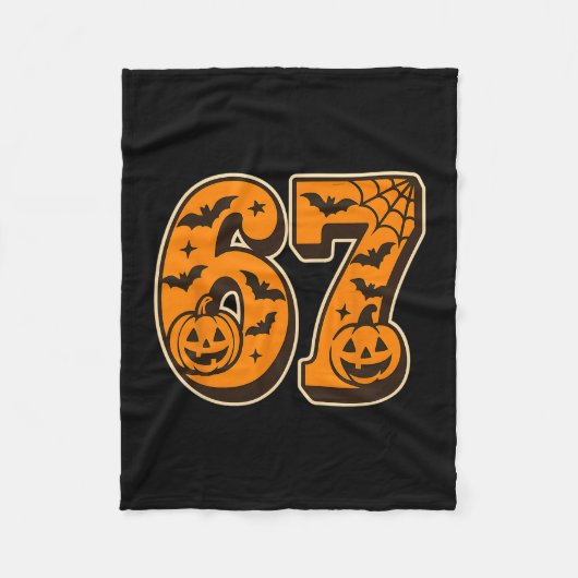 67 Halloween Six Seven Brainrot Meme Jungen Kinder Fleecedecke (Vorderseite)