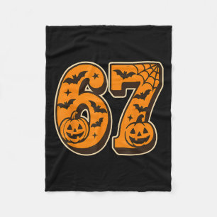 67 Halloween Six Seven Brainrot Meme Jungen Kinder Fleecedecke