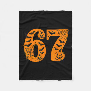 67 Halloween Six Seven Brainrot Meme Jungen Kinder Fleecedecke