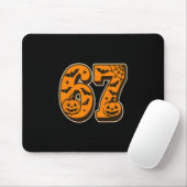 67 Halloween Six Seven Brainrot Meme Jungen Kinder Mousepad (Mit Mouse)