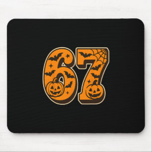 67 Halloween Six Seven Brainrot Meme Jungen Kinder Mousepad
