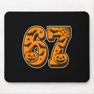 67 Halloween Six Sieben Brainrot Meme Jungs Kinder Mousepad