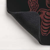 67 Halloween Skelett Friedenszeichen Lustiges Meme Mousepad (Ecke)