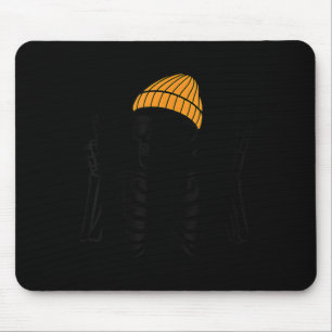 67 Halloween-Skelett-Friedenszeichen Lustiges Meme Mousepad