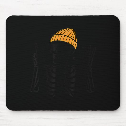 67 Halloween-Skelett Friedenszeichen Lustiges Meme Mousepad (Vorne)