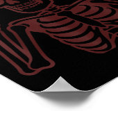 67 Halloween-Skelett Friedenszeichen Lustiges Meme Poster (Ecke)