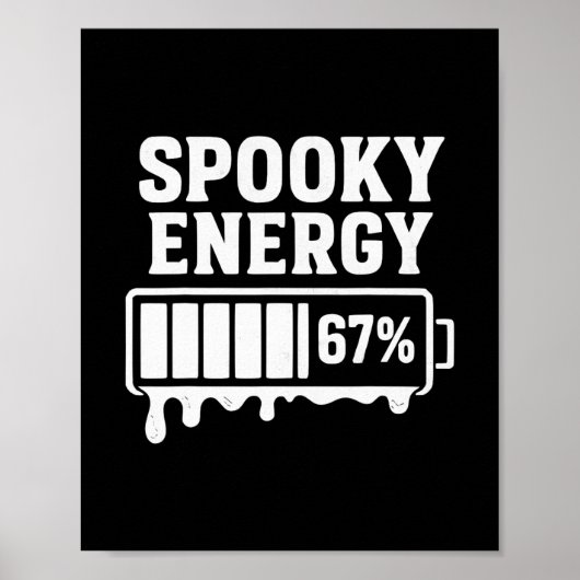 67 Halloween Spooky Energy Brainrot Meme Six Seven Poster (Vorne)