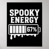 67 Halloween Spooky Energy Brainrot Meme Six Seven Poster (Vorne)