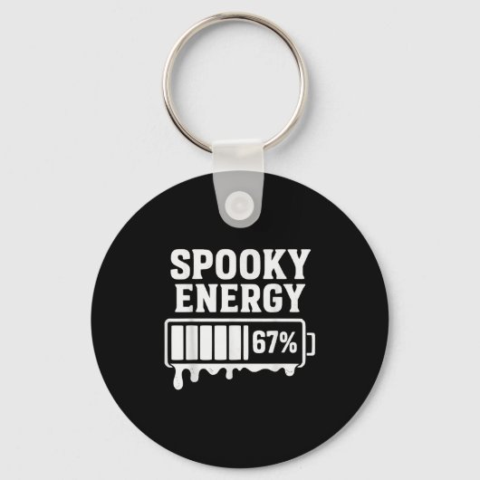 67 Halloween Spooky Energy Brainrot Meme Six Seven Schlüsselanhänger (Vorderseite)
