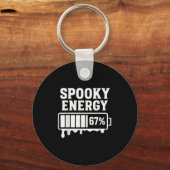 67 Halloween Spooky Energy Brainrot Meme Six Seven Schlüsselanhänger (Vorderseite)
