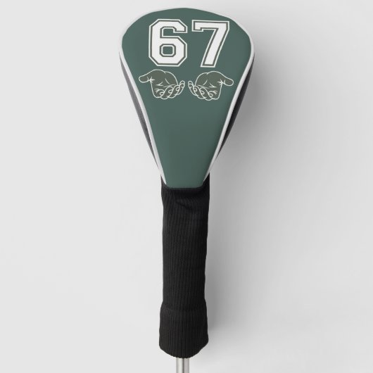 67 Hand Funny Six Seven Meme Generation Alpha  Golf Headcover (Vorderseite)