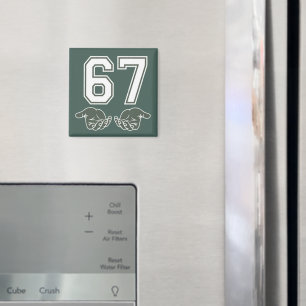 67 Hand Funny Six Seven Meme Generation Alpha  Magnet