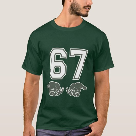 67 Hand Funny Six Seven Meme Generation Alpha  T-Shirt (Vorderseite)