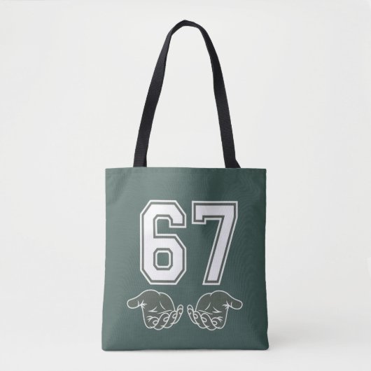 67 Hand Funny Six Seven Meme Generation Alpha  Tasche (Vorderseite)