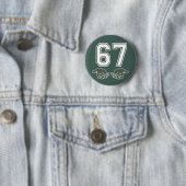 67 Hand Lustig Six Seven Meme Generation Alpha  Button (Beispiel)
