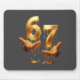 67 Hände Six Seven 6 7 Gold Drip Teens Jungen Kind Mousepad
