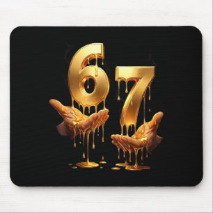 67 Hände Six Seven 6 7 Gold Drip Teens Jungen Kind Mousepad