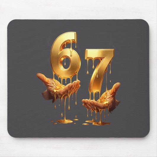 67 Hands Six Seven 6 7 Gold Drip Teens Boys Kids D Mousepad (Vorne)