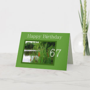 67. Happy Birthday Cat Schwanzes auf See Karte