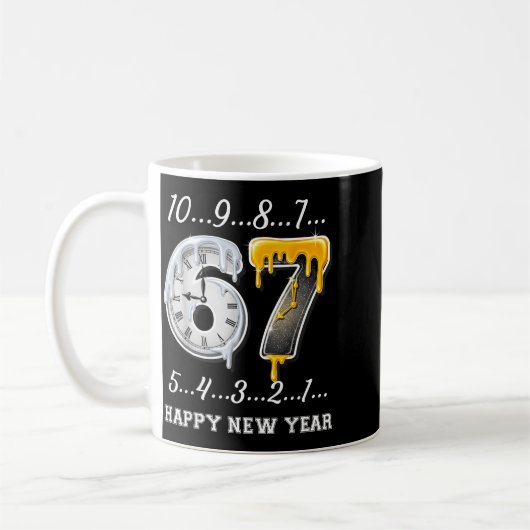 67 Happy New Year Six Seven Funny Countdown 2026 B Kaffeetasse (Links)