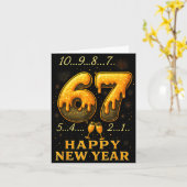 67 Happy New Year Six Seven Funny Countdown 2026 B Karte (Gelbe Blume)
