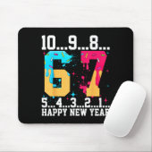 67 Happy New Year Six Seven Funny Countdown 2026 Mousepad (Mit Mouse)