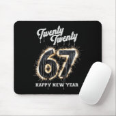 67 Happy New Year's Eve Six Seven Funny 2026 Brain Mousepad (Mit Mouse)