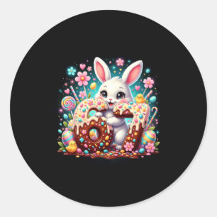 67 Hase Sechs Sieben 6 7 Ostertag Kinder Runder Aufkleber