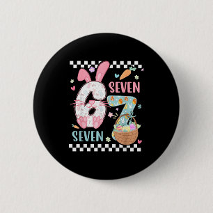67 Hase sechs sieben Ostern 6 7 Ostern frohe Oster Button