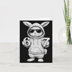 67 Hasen-Gesicht mit Sonnenbrille für Kinder Junge Karte