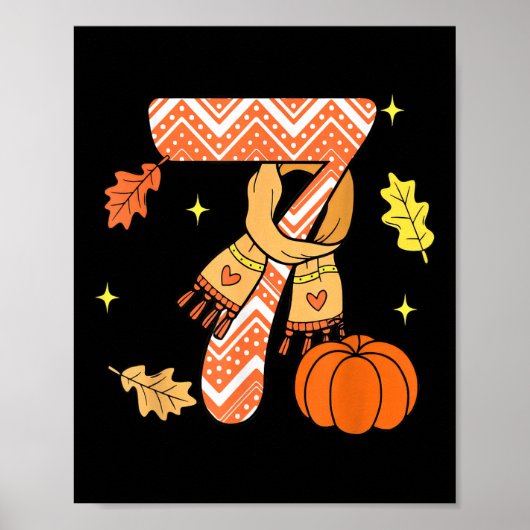 67 Herbst Herbst-Pumpkin-Meme Lustig Sechs Sieben Poster (Vorne)