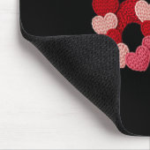 67 Herzen Pullover-Design für Valentinstag Liebe  Mousepad (Ecke)