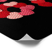 67 Herzen Pullover-Design für Valentinstag Liebe Poster (Ecke)