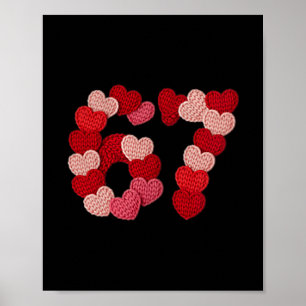 67 Herzen Pullover-Design für Valentinstag Liebe  Poster