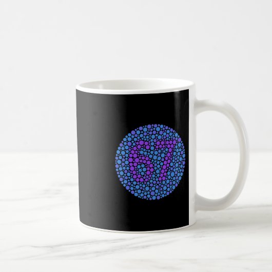67 Hidden Meme Trending Gen Z Alpha Six Seven 6 7  Kaffeetasse (Rechts)