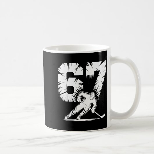 67 Hockey Cool Six Seven Gen Alpha Slang Winter St Kaffeetasse (Rechts)