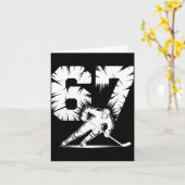 67 Hockey Cool Six Seven Gen Alpha Slang Winter St Karte (Gelbe Blume)