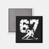 67 Hockey Cool Six Seven Gen Alpha Slang Winter St Magnet (Vorderseite/Rückseite)