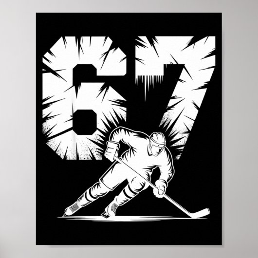 67 Hockey Cool Six Seven Gen Alpha Slang Winter St Poster (Vorne)