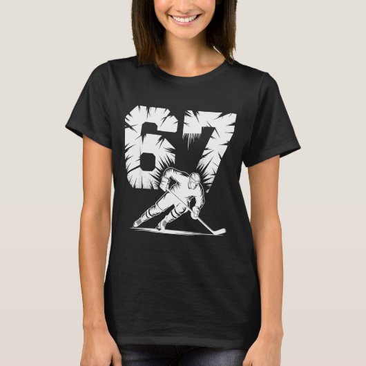 67 Hockey Cool Six Seven Gen Alpha Slang Winter St T-Shirt (Vorderseite)