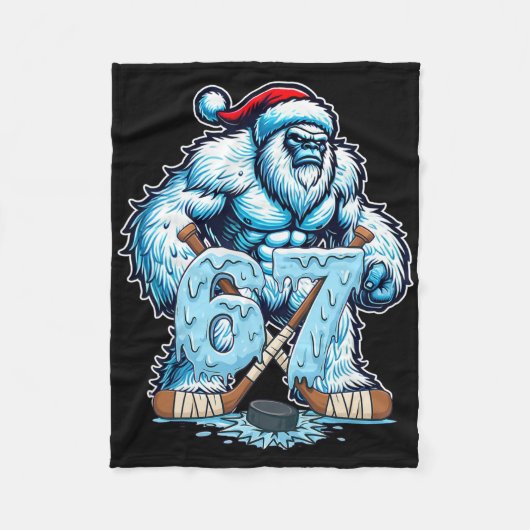 67 Hockey Drip Number Funny Meme Style Boys Graphi Fleecedecke (Vorderseite)