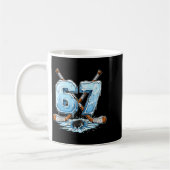 67 Hockey Drip Number Funny Meme Style Boys Graphi Kaffeetasse (Links)