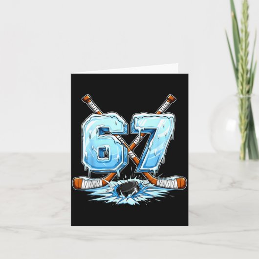 67 Hockey Drip Number Funny Meme Style Boys Graphi Karte (Vorderseite)