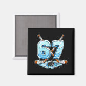 67 Hockey Drip Number Funny Meme Style Boys Graphi Magnet (Vorderseite/Rückseite)